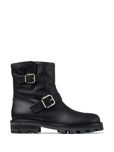 Shop Jimmy Choo Shearling-lined Youth Ii Boots In Black