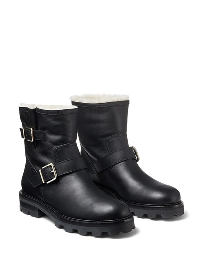 Shop Jimmy Choo Shearling-lined Youth Ii Boots In Black