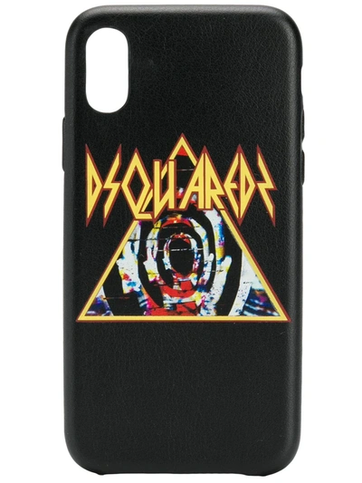 Shop Dsquared2 Rock Logo Iphonex Case In Black