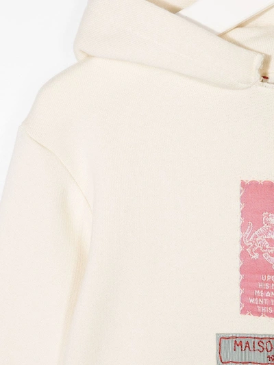Shop Gucci Logo Patch Detailed Hoodie In Neutrals