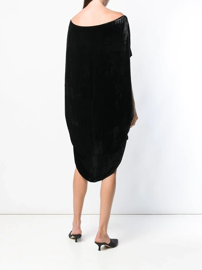 Shop Paula Knorr Ruched Midi Dress In Black
