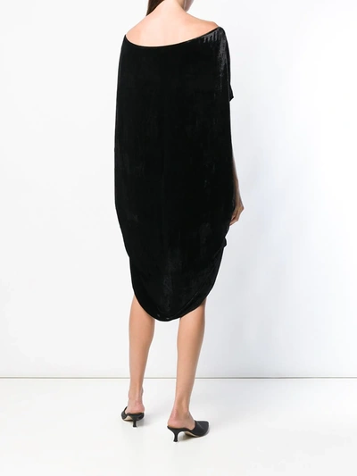 Paula Knorr Ruched Midi Dress In Black