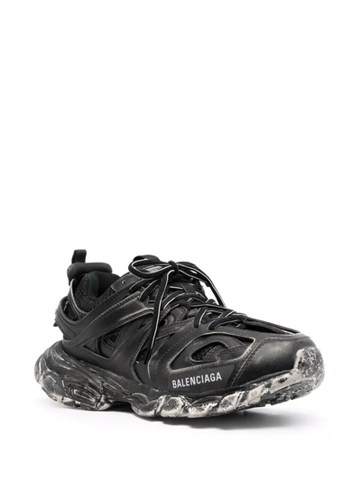 Shop Balenciaga Track Faded-effect Sneakers In Schwarz