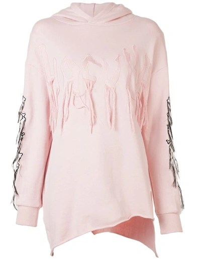 Shop Haculla Visionary Asymmetric Patch Hoodie In Pink