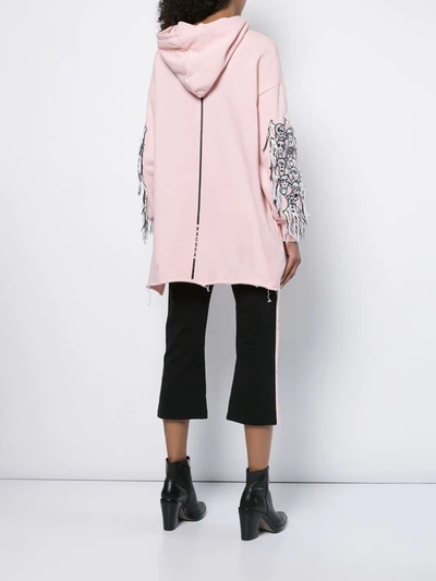 Haculla Visionary Asymmetric Patch Hoodie In Pink