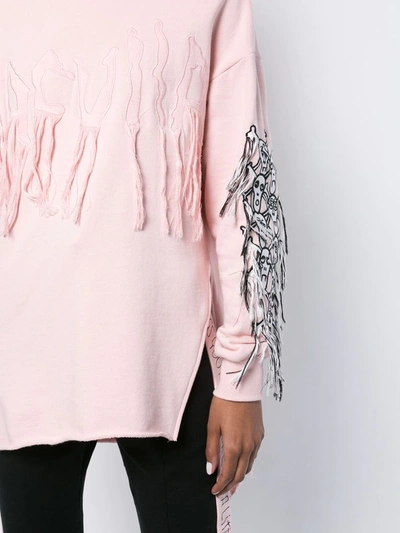 Shop Haculla Visionary Asymmetric Patch Hoodie In Pink