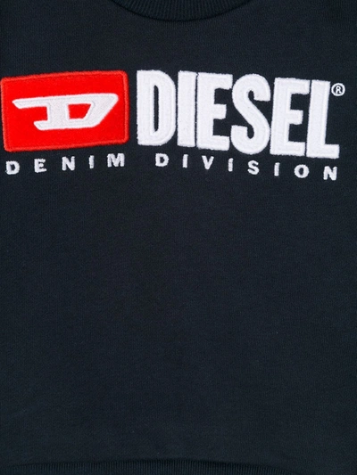 Shop Diesel Logo Print Sweatshirt In Blue