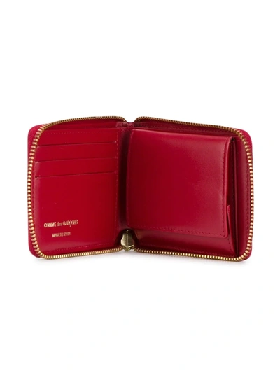 Comme Des Garçons Comme Des Garcons Wallets Red Line Zip Around Wallet In Red