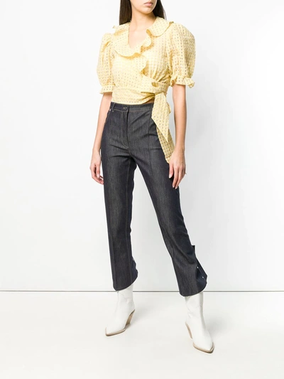 Rokh Cropped Trousers In Blue