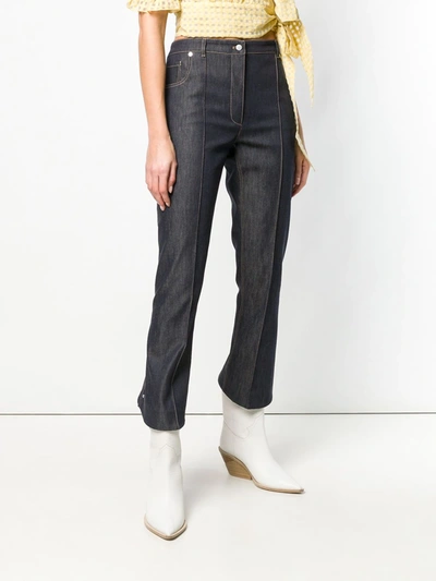 Rokh Cropped Trousers In Blue