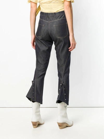 Rokh Cropped Trousers In Blue