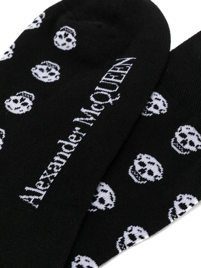Alexander Mcqueen Multi Skull Socks In Black