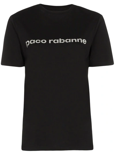 PACO RABANNE LOGO PRINT T-SHIRT - 黑色