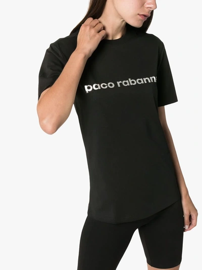 PACO RABANNE LOGO PRINT T-SHIRT - 黑色