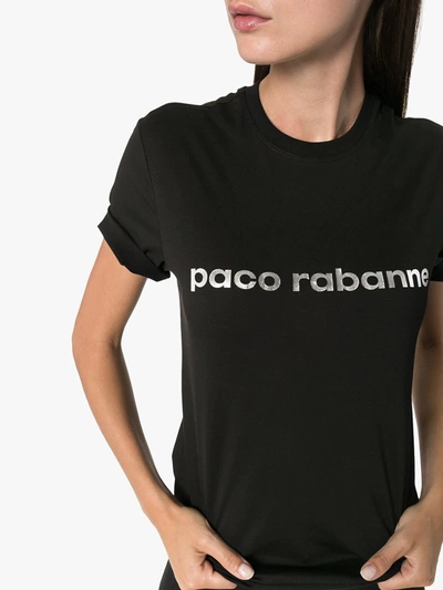 Shop Paco Rabanne Logo Print T-shirt In Black