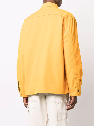 Diesel Button-up Overshirt Jacket In Yellow