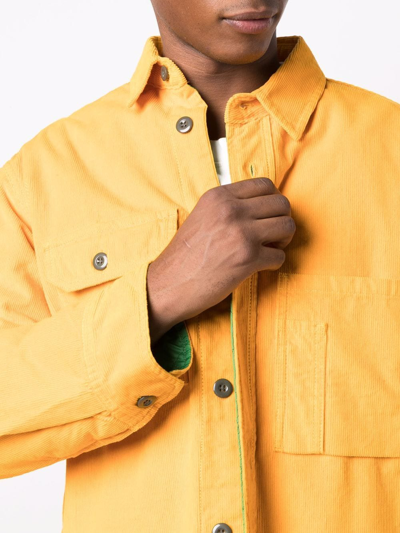 Diesel Button-up Overshirt Jacket In Yellow
