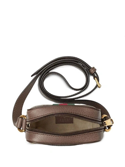 Shop Gucci Ophidia Gg Canvas Messenger Bag In Brown