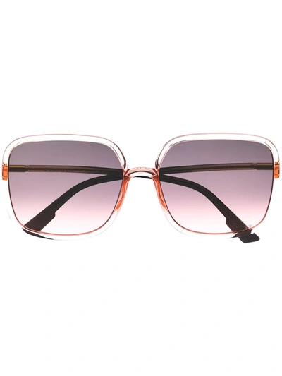 Shop Dior Sostellaire1 Square-frame Sunglasses In Pink
