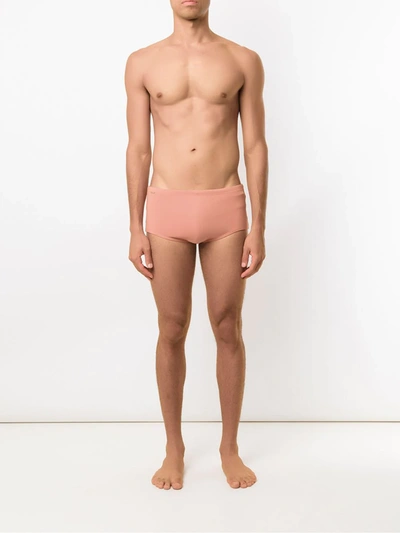 Shop Amir Slama Plain Trunks In Neutrals