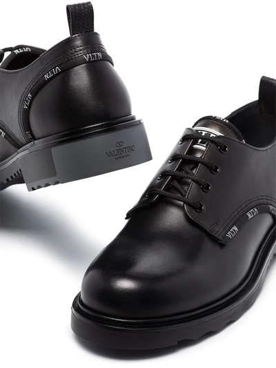 Shop Valentino Derby Shoes In Black