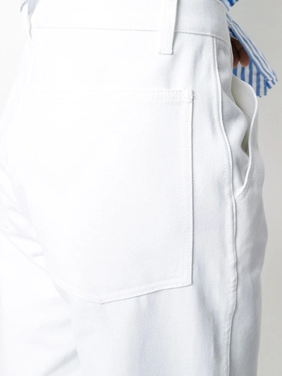 Shop Comme Des Garçons Shirt Cropped Trousers In White