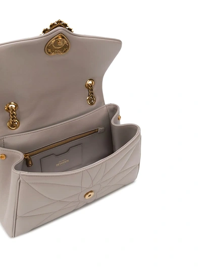 Shop Dolce & Gabbana Devotion Shoulder Bag In Grey