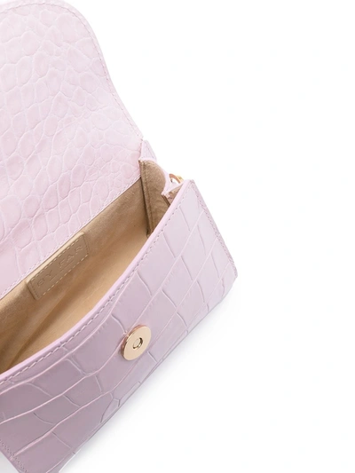 Shop By Far Mini Embossed Tote In Pink