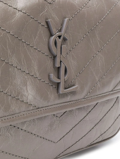 Shop Saint Laurent Large Nikki Bag In Grey