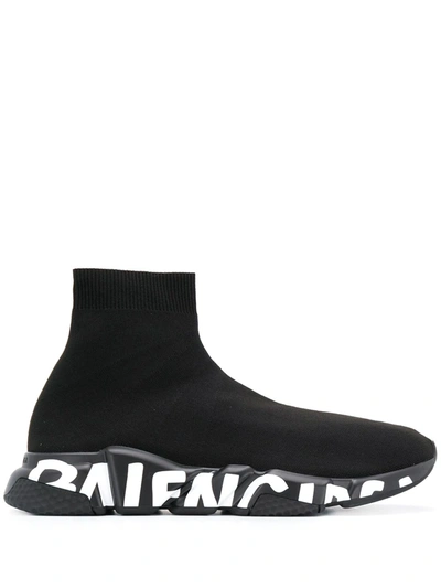 Shop Balenciaga Speed Slip-on Sneakers In Black