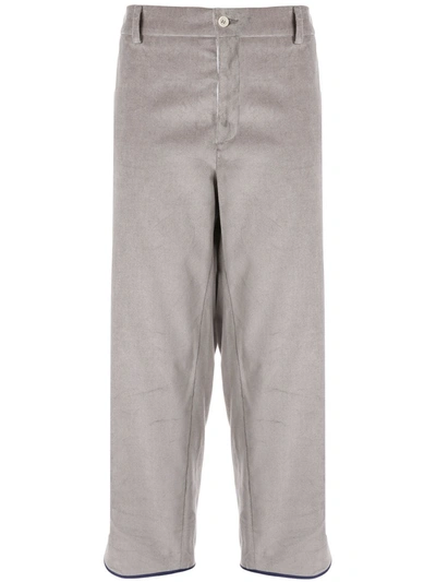 Shop Jejia Claire Velvet Trousers In Grey