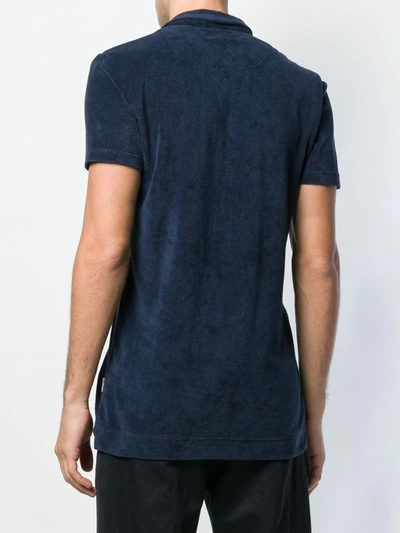 Orlebar Brown Towelling Resort Polo Shirt In Blue