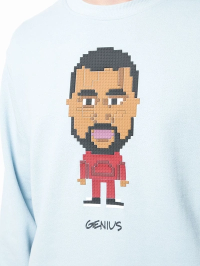 Mostly Heard Rarely Seen 8-bit Genius Print Sweatshirt In Blue
