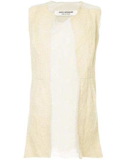 Pre-owned Junya Watanabe Sheer Mini Dress In Neutrals