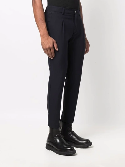 Shop Dell'oglio Straight-leg Tailored Trousers In 蓝色