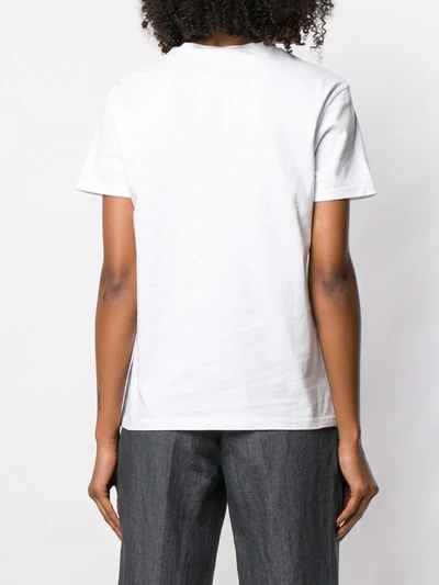 Aspesi Slim Fit Cotton T-shirt With Lettering In White