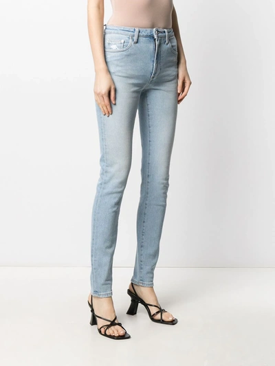 Shop Off-white High-rise Skinny Jeans In Blue