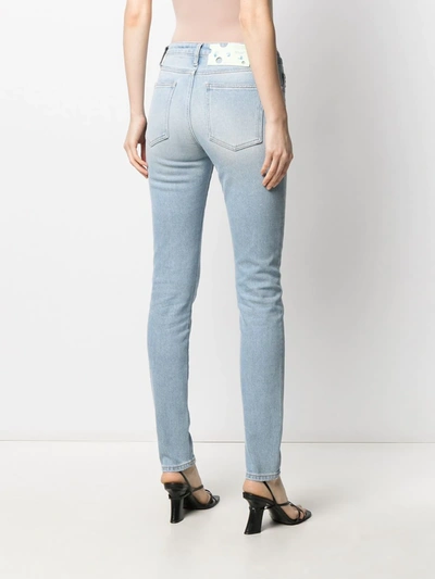 Shop Off-white High-rise Skinny Jeans In Blue