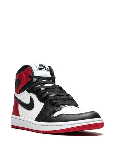 Shop Jordan Air  1 High Og "satin Black Toe" Sneakers