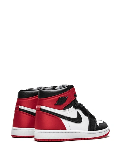 Shop Jordan Air  1 High Og "satin Black Toe" Sneakers