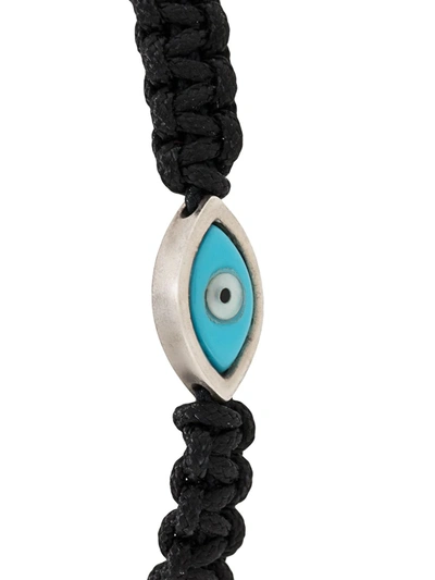 Shop Nialaya Jewelry Evil Eye Bracelet In Black