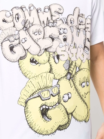 Comme Des Garçons Shirt X Kaws Character Logo-print T-shirt In 