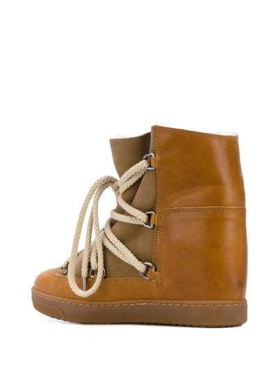 Shop Isabel Marant Nowles Hidden-wedge Boots In Brown