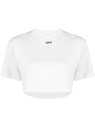 OFF-WHITE CROPPED SHORT-SLEEVE T-SHIRT 