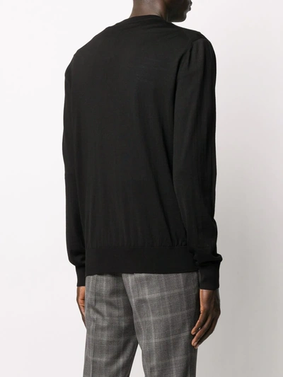 Shop Dolce & Gabbana Button Up Knitted Cardigan In Black