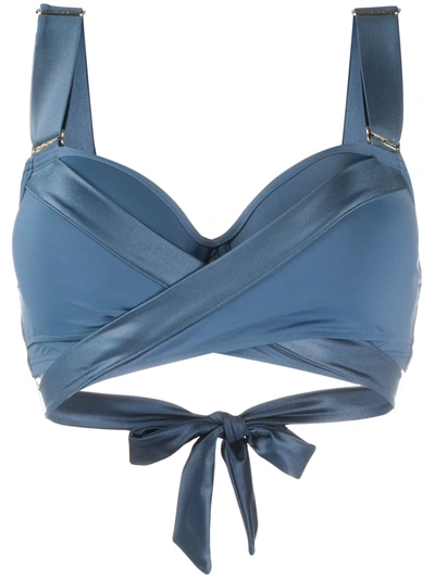 Shop Marlies Dekkers Push-up Bikini Top In Blue