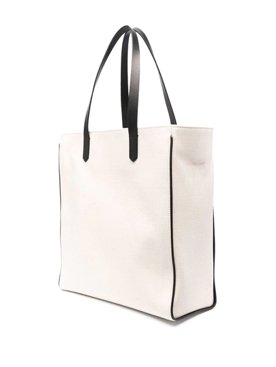 Shop Golden Goose Star Print Tote Bag In Neutrals