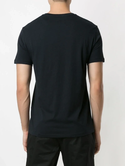 Shop Armani Exchange Logo-print Cotton T-shirt In Black