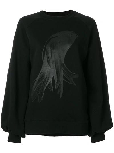 Shop Ioana Ciolacu Oversized Printed Sweatshirt In Black