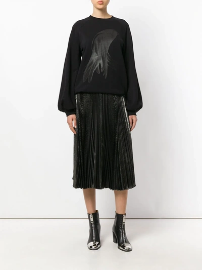Ioana Ciolacu Oversized Printed Sweatshirt In Black